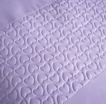 Load image into Gallery viewer, Personalised Lilac Heart Bedding Set
