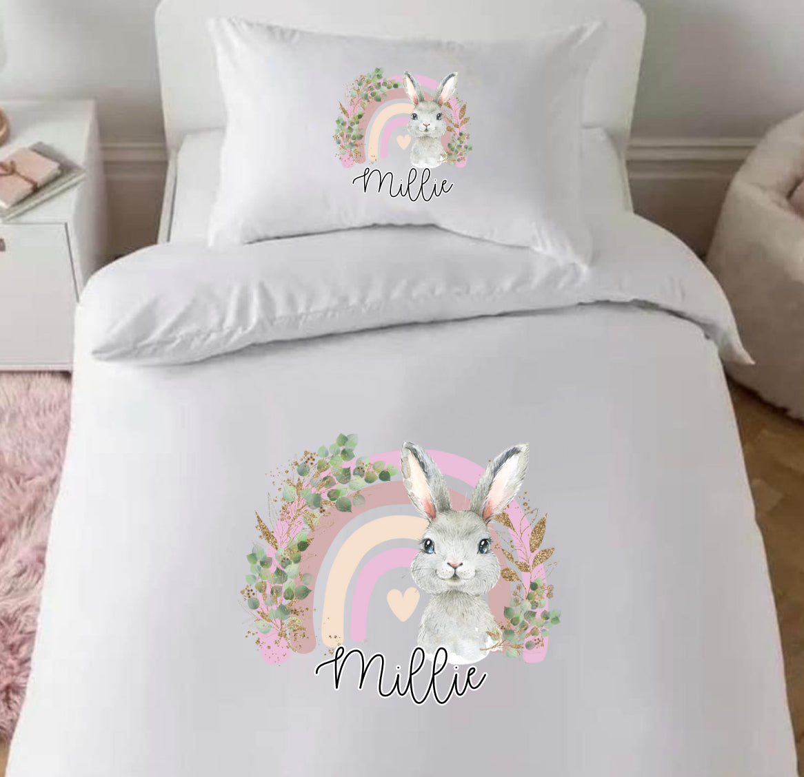 Rainbow Bunny Bedding