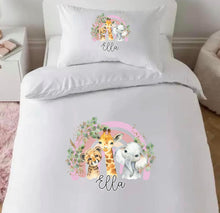 Load image into Gallery viewer, Safari Animals Bedding (Pink or Sage)
