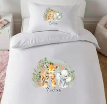 Load image into Gallery viewer, Safari Animals Bedding (Pink or Sage)
