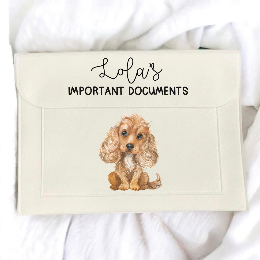 Personalised Felt Pet Document Folder