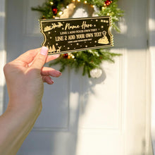 Load image into Gallery viewer, Gold Mirrored Acrylic Ticket (Polar Express or Santa Design)