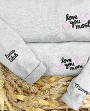 Load image into Gallery viewer, Embroidered Matching Love You Sweater MAMA - Cute as a Button by Laura
