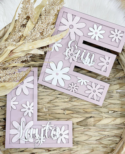 Floral Letter - Cute as a Button by Laura