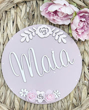 Load image into Gallery viewer, Floral Polka Dot Plaque - Cute as a Button by Laura
