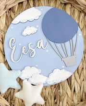 Load image into Gallery viewer, Hot Air Balloon Plaque - Cute as a Button by Laura
