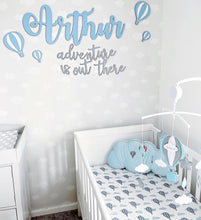 Load image into Gallery viewer, Adventure Is Out There Wall Words & Hot Air Balloons
