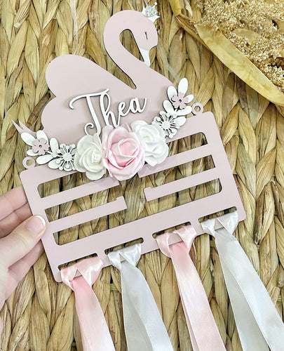 Swan Bow/Medal Holder - Cute as a Button by Laura