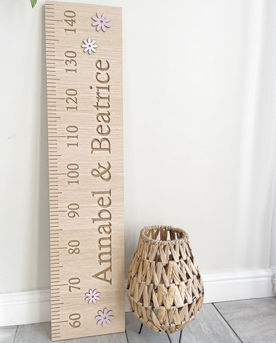 Wooden Engraved Height Chart - Cute as a Button by Laura