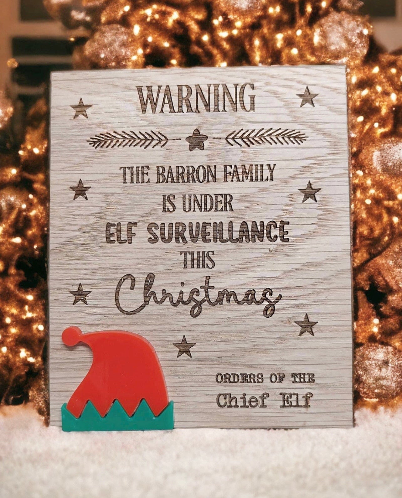 Elf Surveillance Plaque