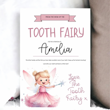 Load image into Gallery viewer, Tooth Fairy Certificate (Pink or Blue)
