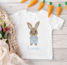 Load image into Gallery viewer, Embroidery Style Bunny Tee (Pink or Blue)
