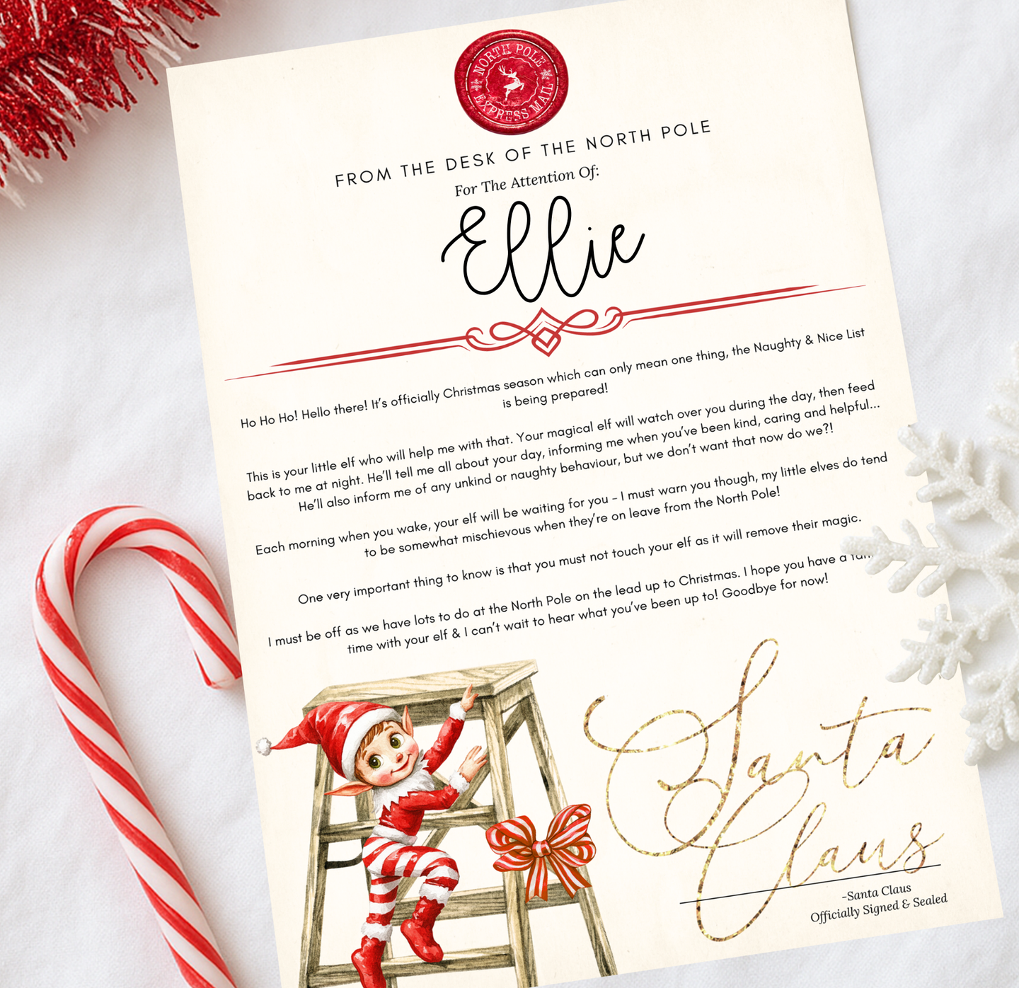 Hello/Goodbye Elf Certificate