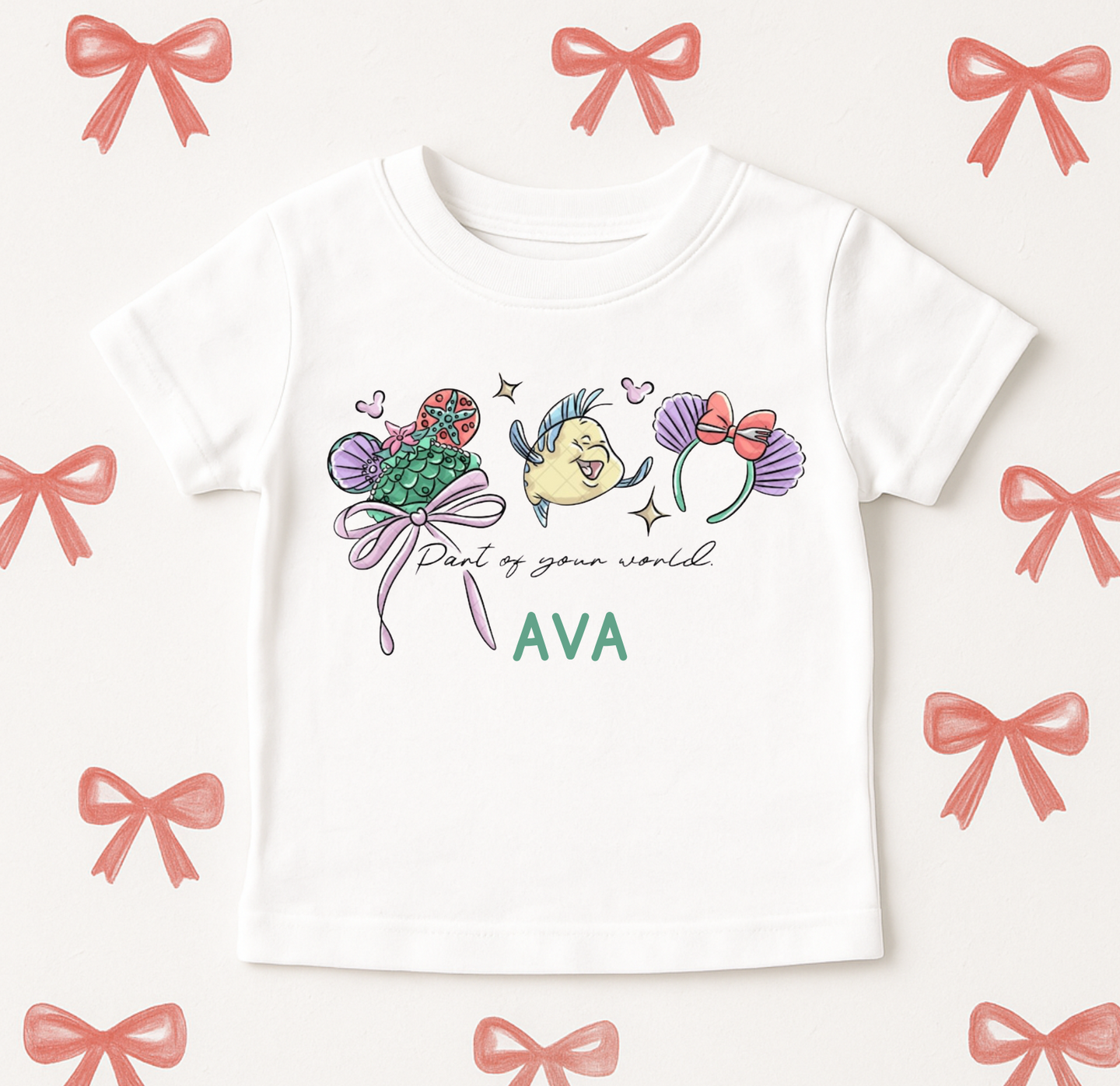 Ears Edit: Ariel Tee (Cuties & Adult Sizes)