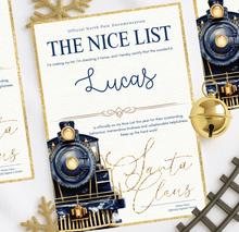 Load image into Gallery viewer, Polar Express Nice List Certificate (Pink or Blue)
