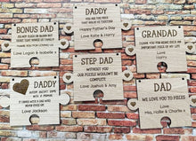 Load image into Gallery viewer, Father’s Day Puzzle Piece Plaque
