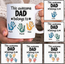 Load image into Gallery viewer, Dad Handprint Mug (upto 6 hands)
