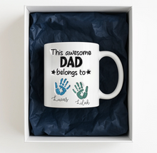 Load image into Gallery viewer, Dad Handprint Mug (upto 6 hands)
