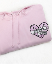 Load image into Gallery viewer, Embroidered Mama Est Hoodie
