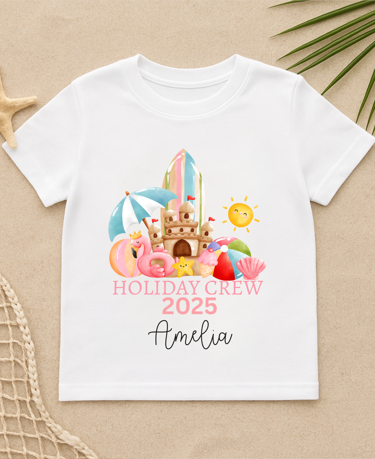 Holiday Crew Tee (Pink or Blue