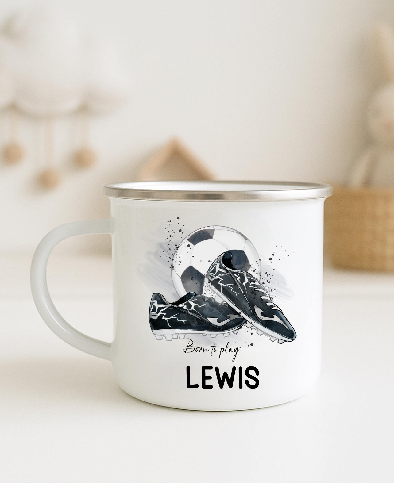 Football Enamel Mug