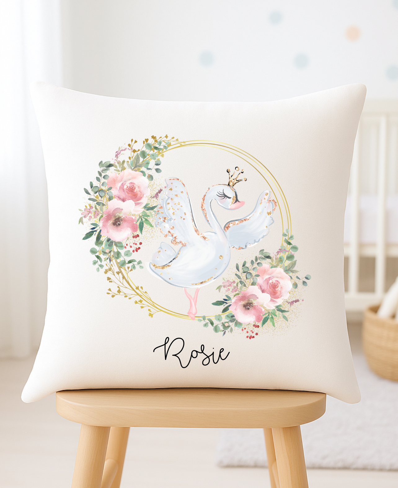 Swan Printed Cushion