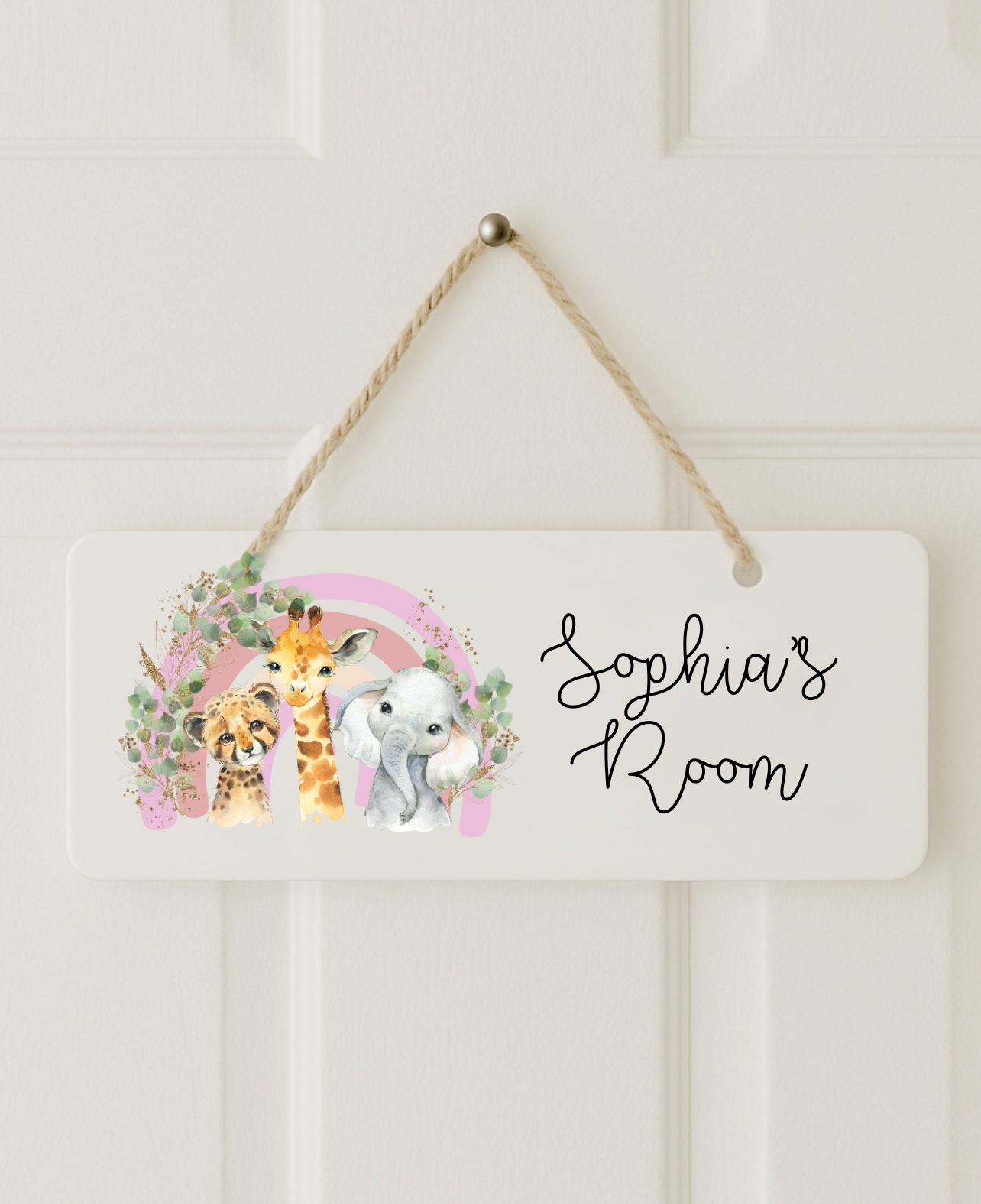Safari Rainbow Door Plaque (Lots of Designs)