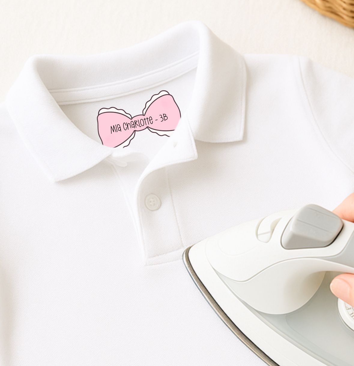 Iron on Bow Labels x30