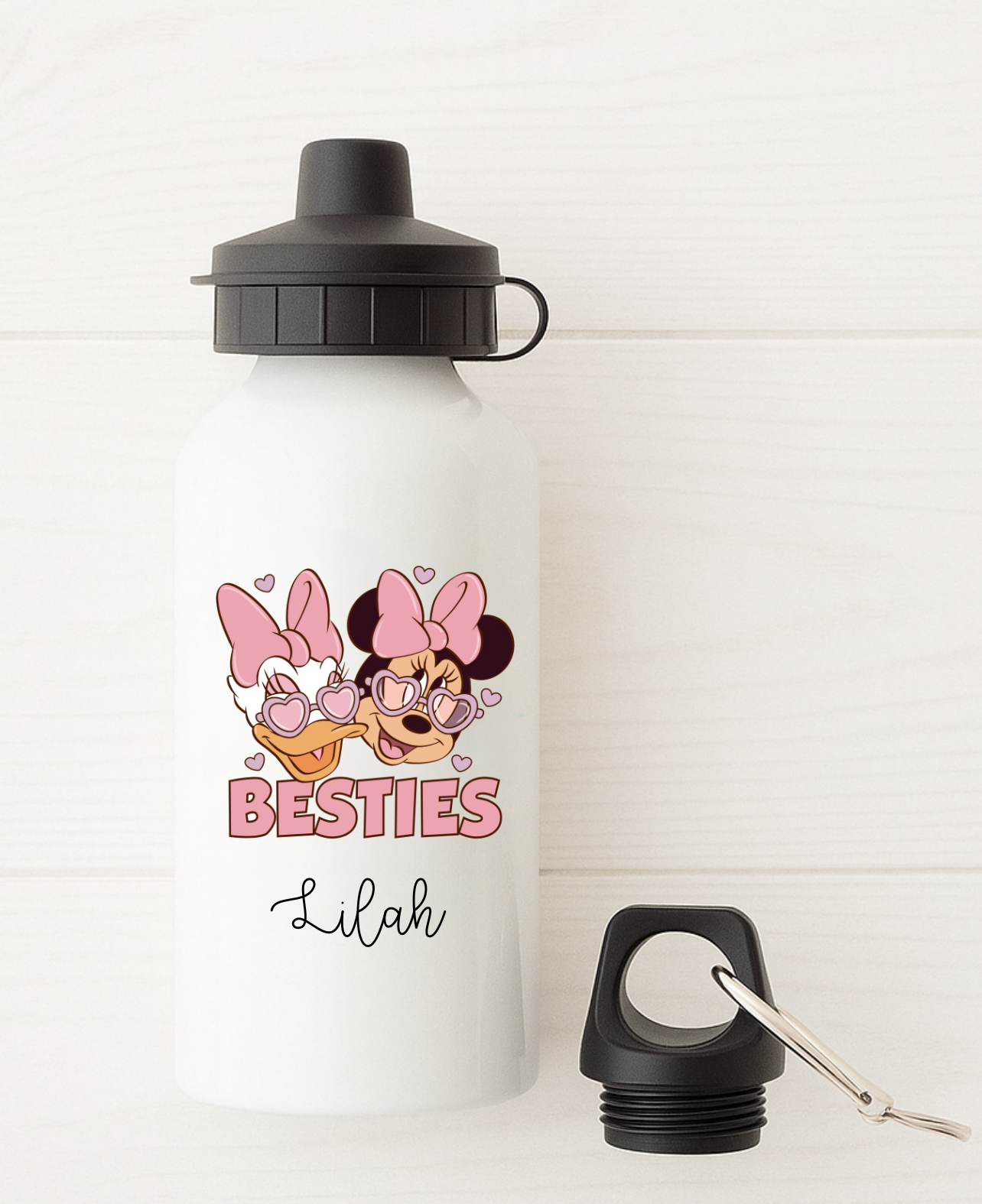 Character Water Bottle with 2 Lids (Lots Of Designs Available)