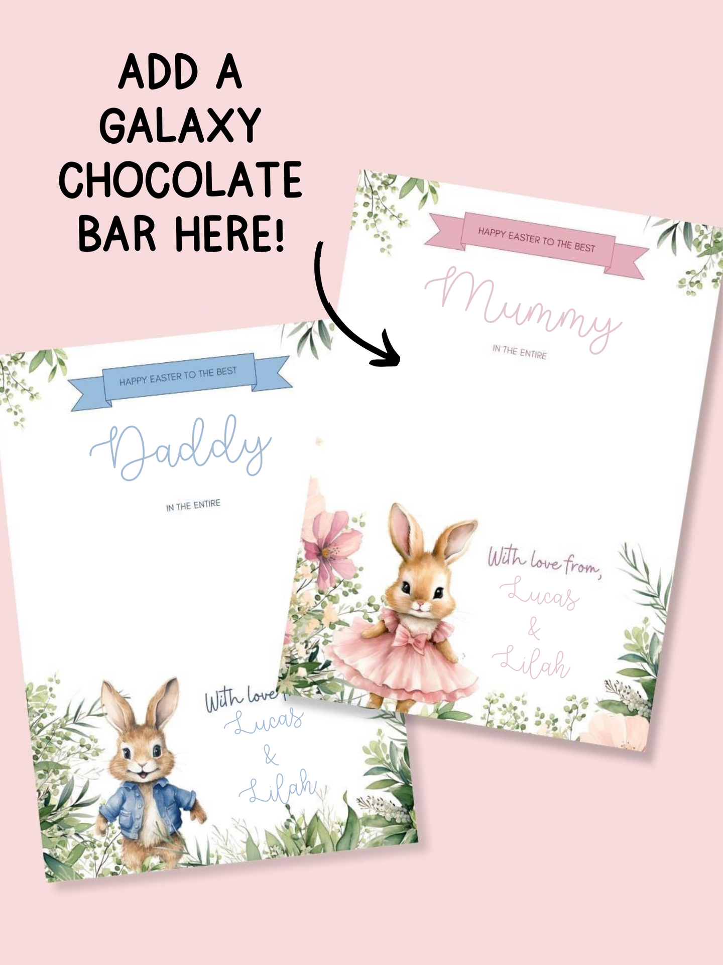 Easter Bunny Chocolate Card