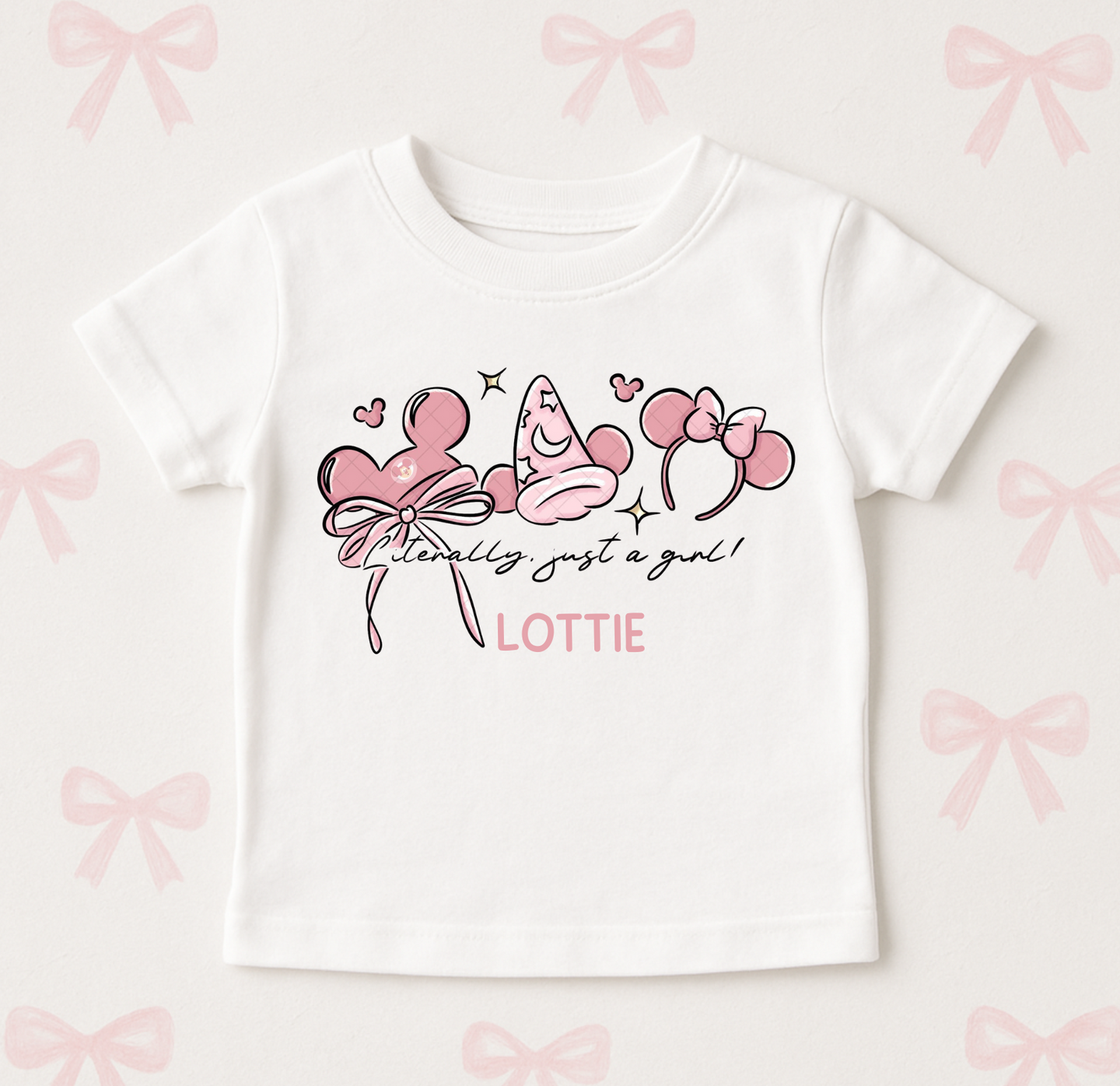 Ears Edit: Literally Just A Girl Tee (Cuties & Adult Sizes)