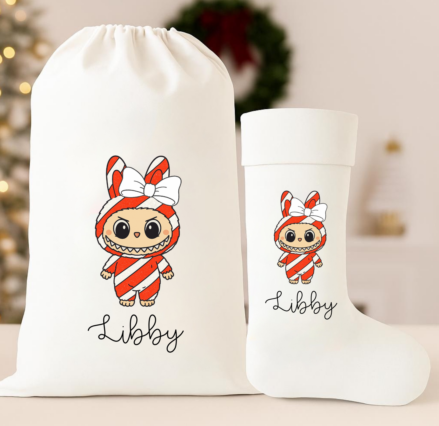 Red Labubu Large Sack/Stocking