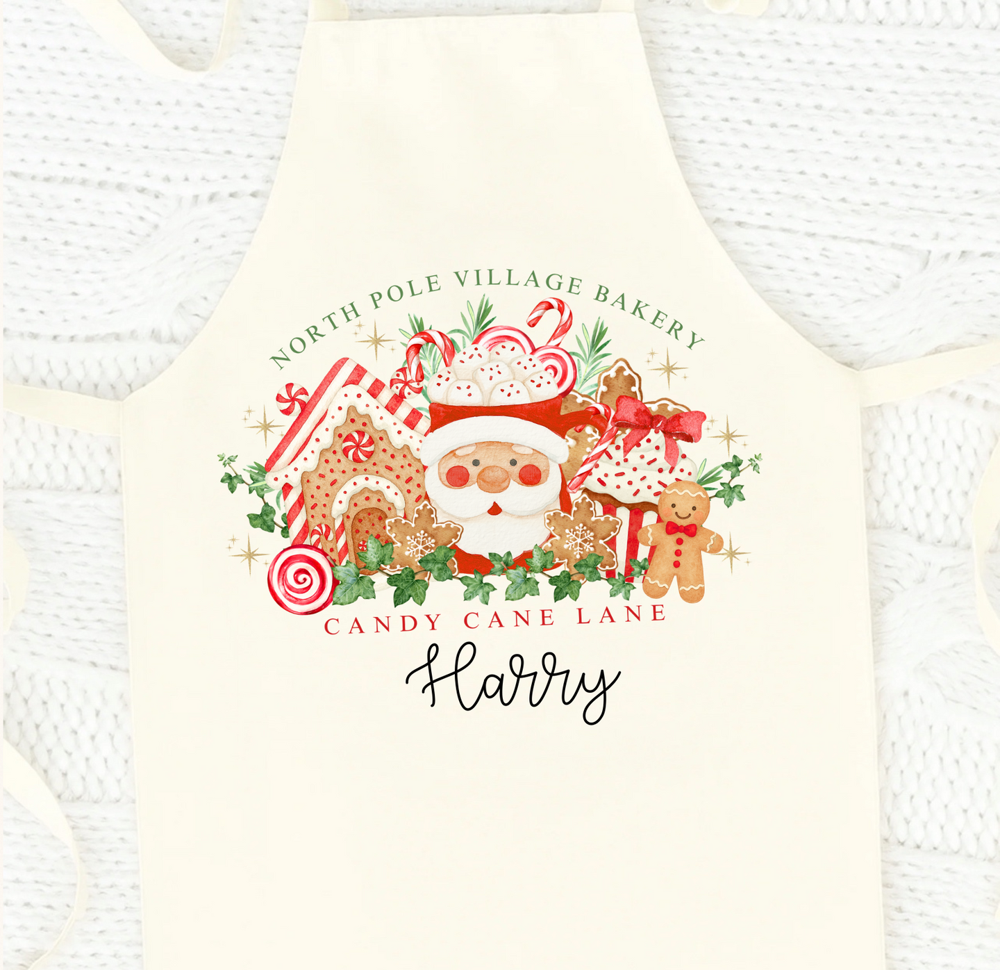 Christmas Baker Apron (Red or Pink)