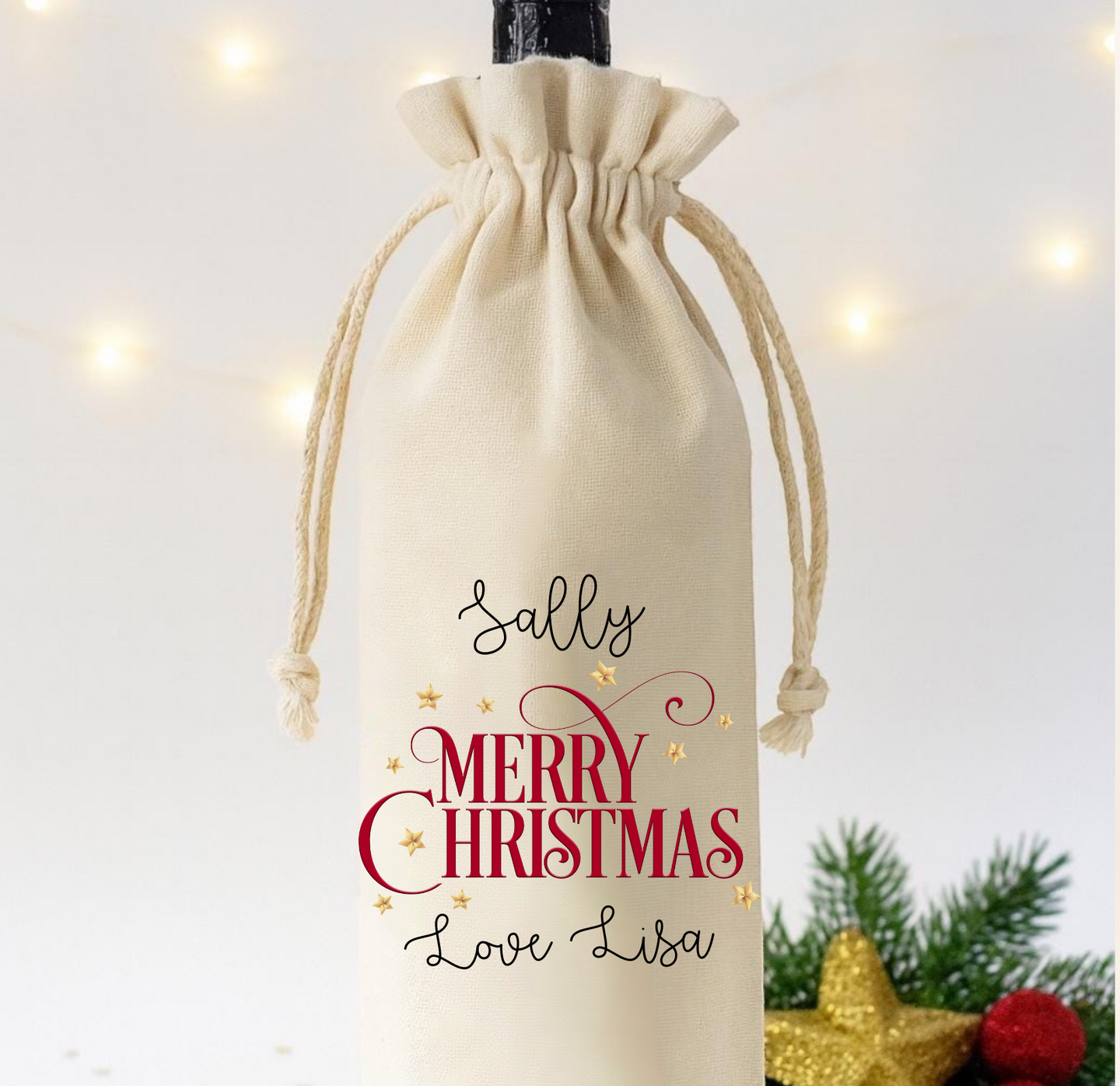 Christmas Bottle Gift Bag