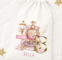 Load image into Gallery viewer, Polar Express Initial Sack (Pink or Blue)
