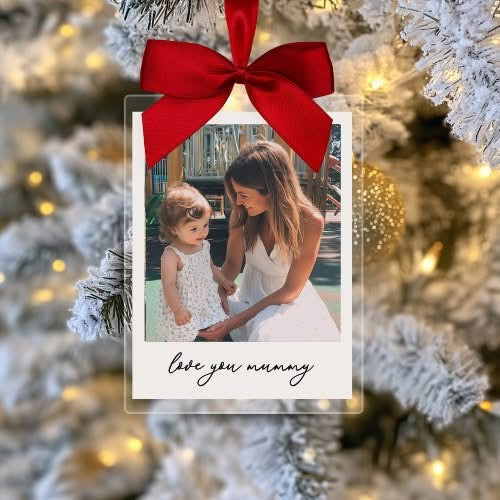 Personalised Polaroid Photo Christmas Decoration