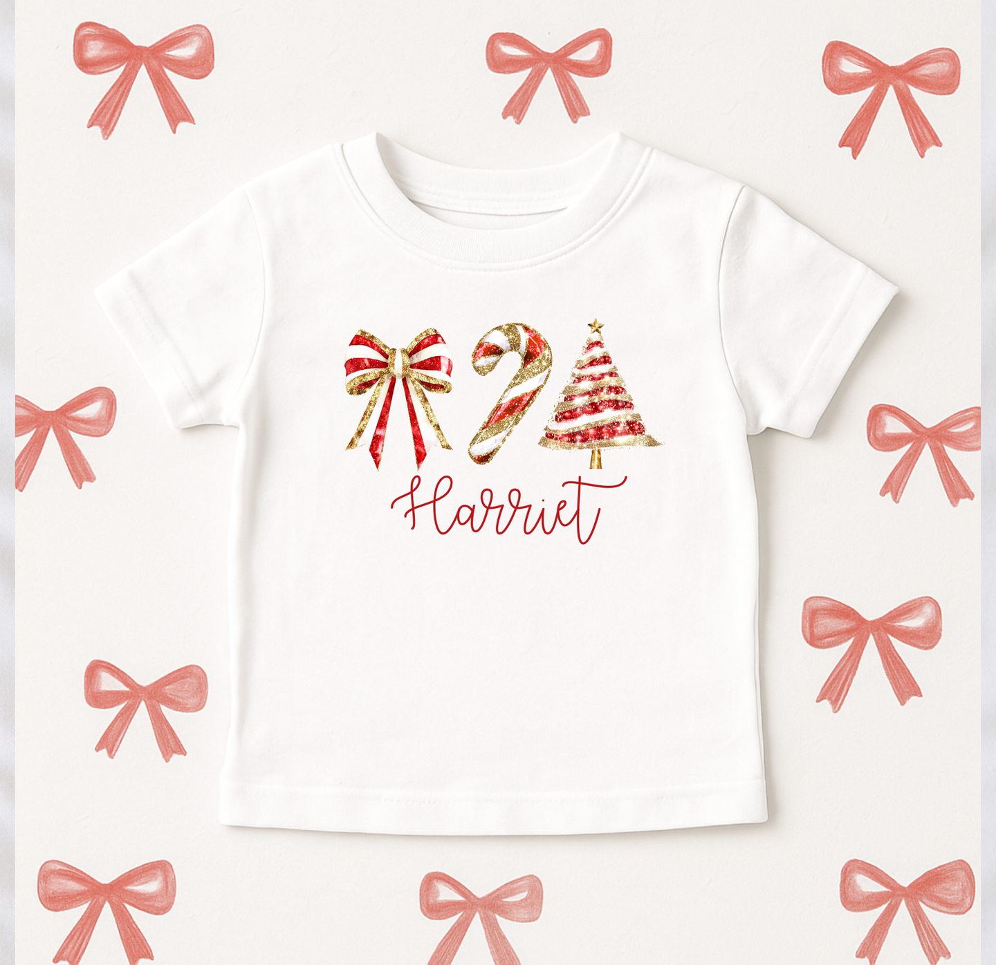 Red and Gold Christmas Tee