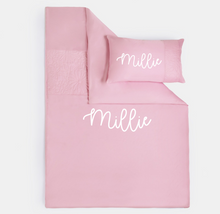 Load image into Gallery viewer, Personalised Pink Flower Bedding Set

