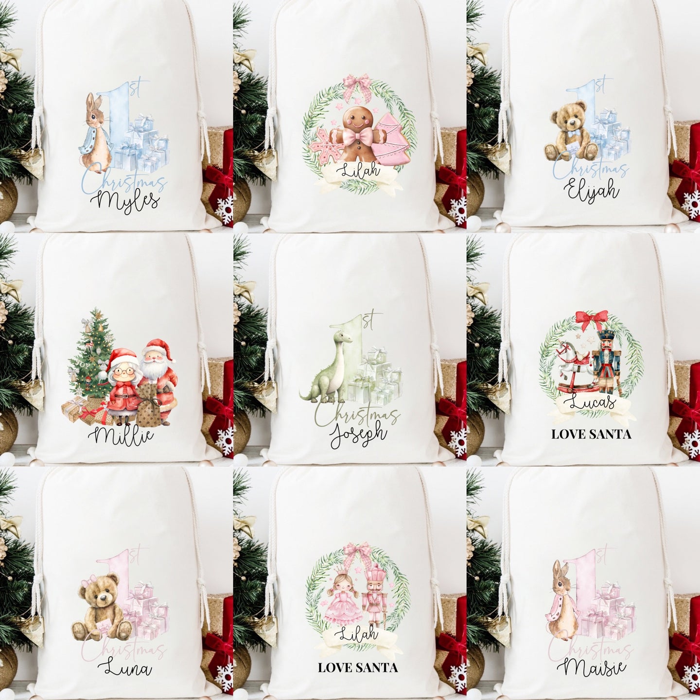 Extra Large Santa Sack (Various Designs)