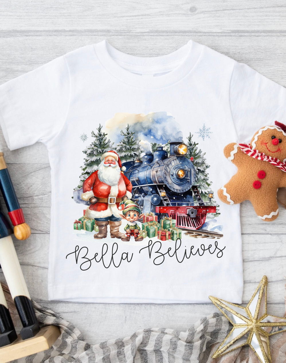 Santa Polar Express Christmas Tee