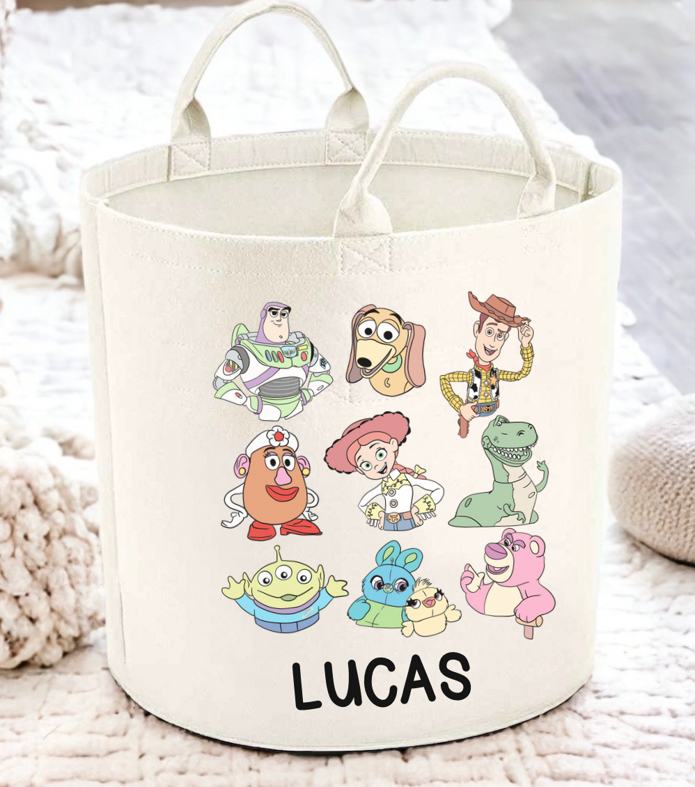 Toy Friends Large Felt Toy Storage Basket