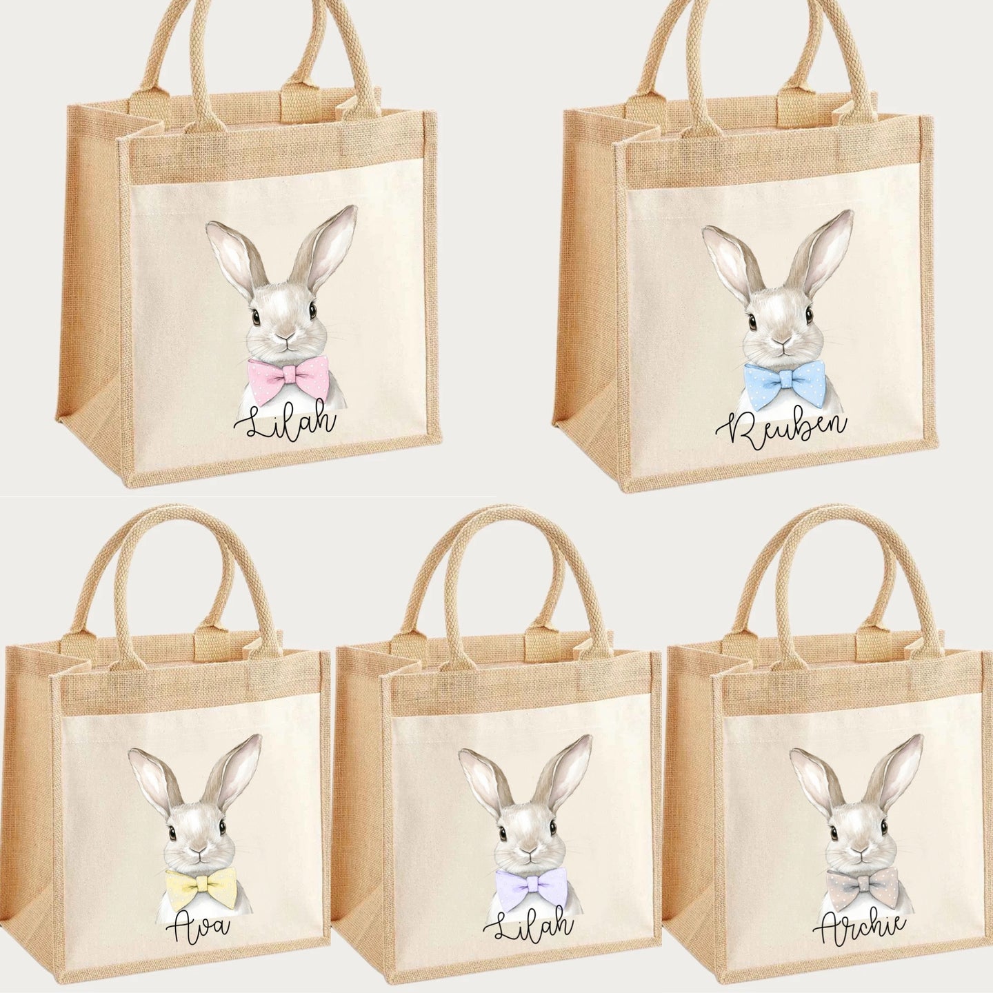 Pastel Easter Jute Bag