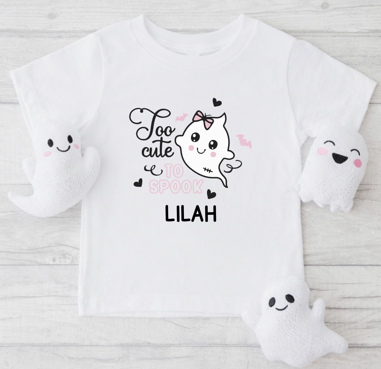 Too Cute To Spook Tee (Pink or Orange)