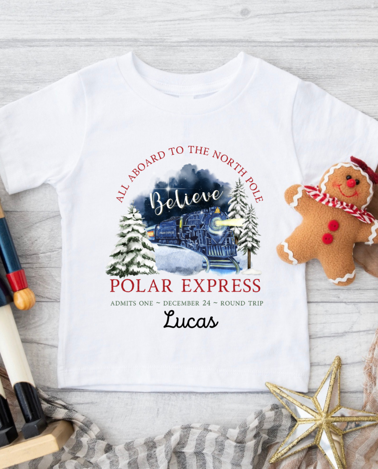 Polar Express Christmas Tee