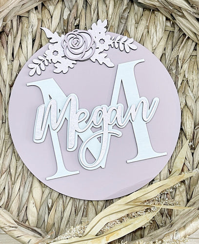 Double Layer Name Plaque - Cute as a Button by Laura