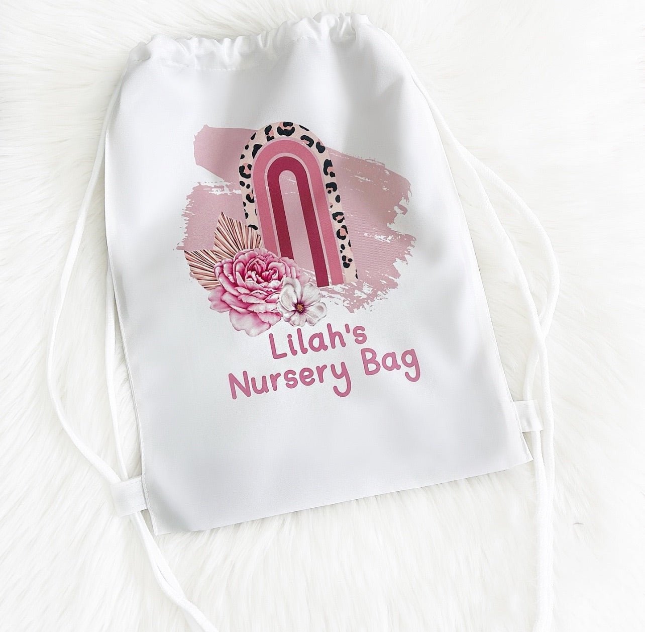 Drawstring Backpack (Other Designs Available) - Cute as a Button by Laura