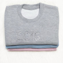 Load image into Gallery viewer, Embroidered Child Year Sweater - Cute as a Button by Laura
