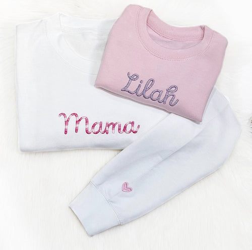 Embroidered Mama Scripted Sweater - Cute as a Button by Laura