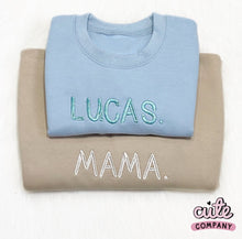 Load image into Gallery viewer, Embroidered Mama Sweater - Cute as a Button by Laura
