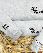 Load image into Gallery viewer, Embroidered Matching Love You Sweater MAMA - Cute as a Button by Laura
